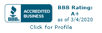 BBB Accredited Business A+ as of 3/4/2020 Click for Profile
